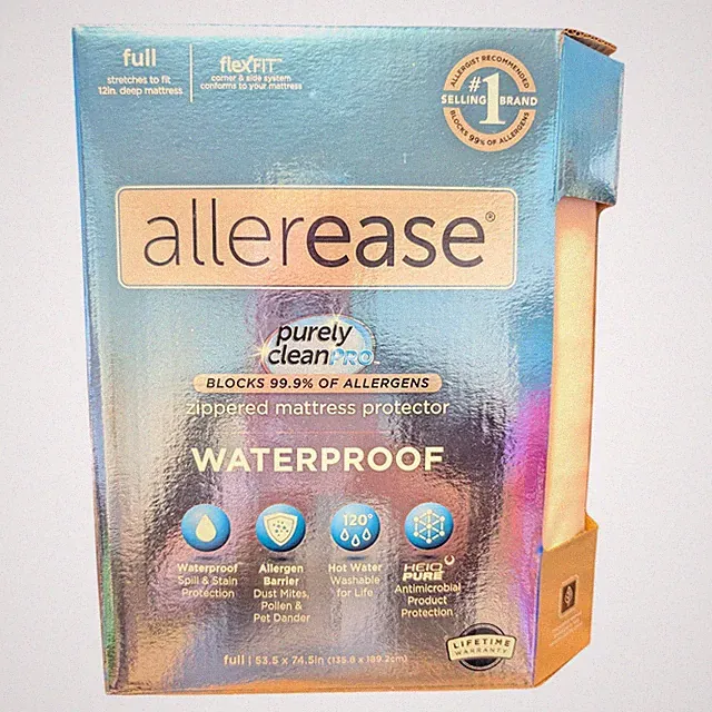 Allerease Reserve Collection Waterproof Mattress Zipper Cover Full Size White