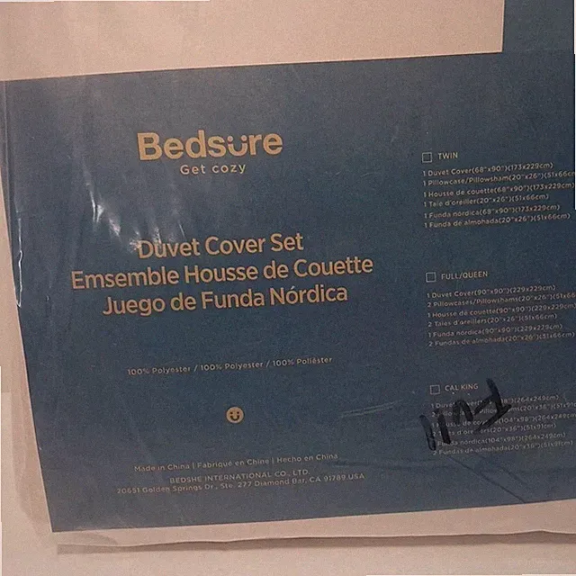 Bedsure Duvet Cover Full Size - Soft Double Brushed Bedding Set Zipper Closure