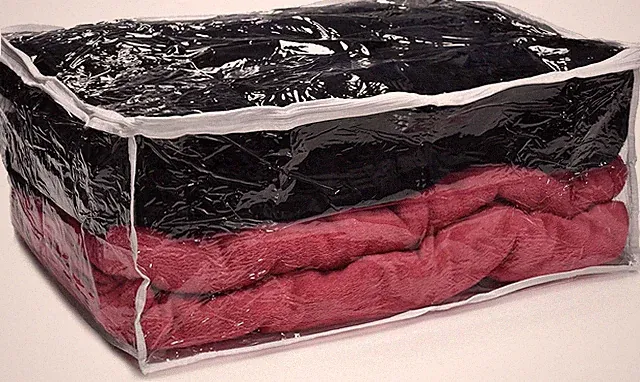 Blanket Storage Bags 90 L Zippered Large Clear Plastic Storage Bag Shield New