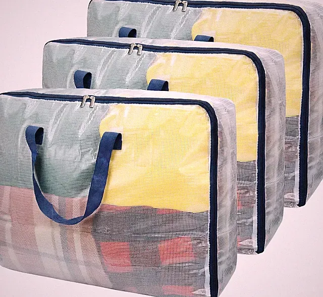 Clear Storage Bags with Zipper, 75L Extra Large Capacity - Closet, Underbed Stor