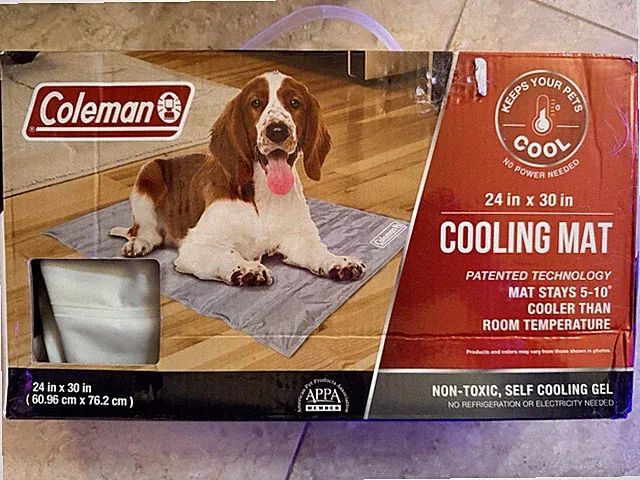 Coleman Pet Cooling GEL Mat Dog Cat Gray 24x30 NEW Medium
