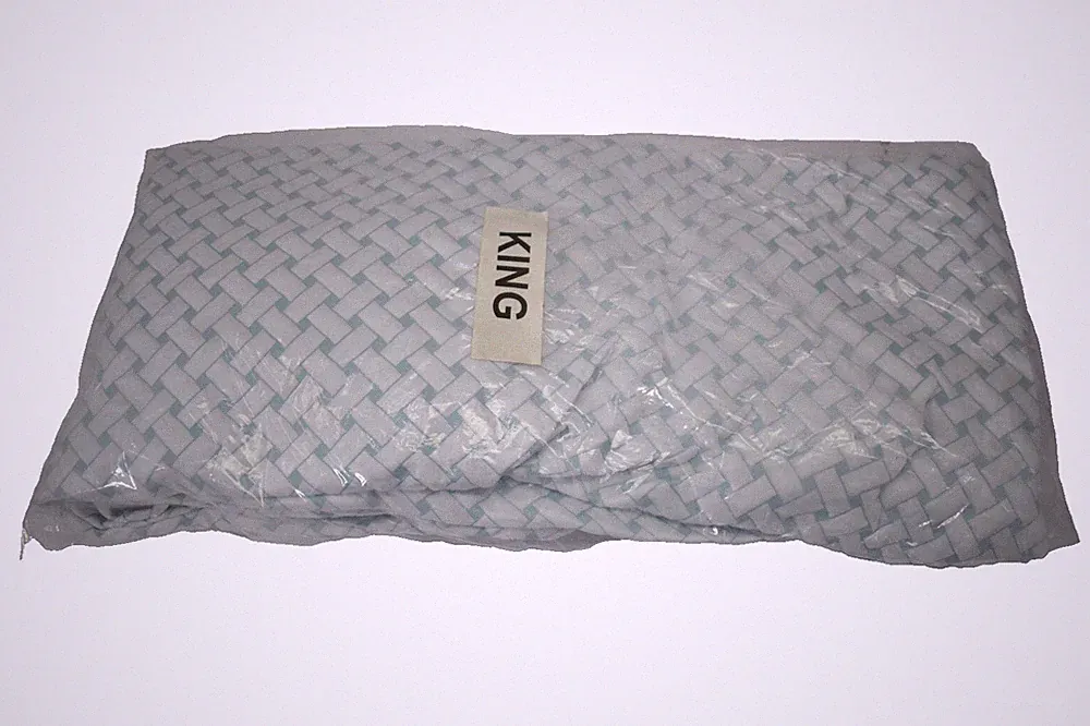 Comfort Revolution Mattress Topper Cover Light Blue/White King Size Bedding