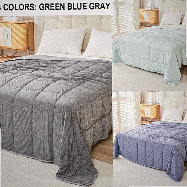 Cooling Coverlet Blanket Set Ultra-Soft Lightweight Breathable Summer Bedding