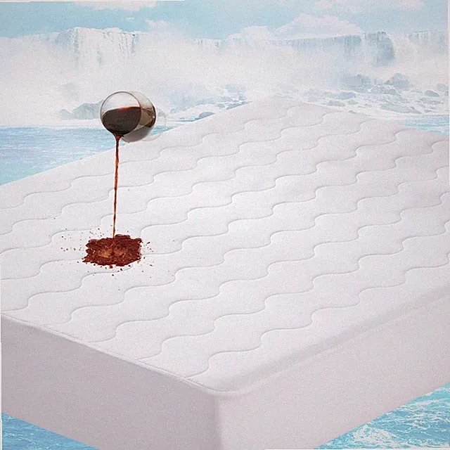 Cooling Mattress Pad for Hot Sleepers - Waterproof Cal King, Noiseless & Washabl