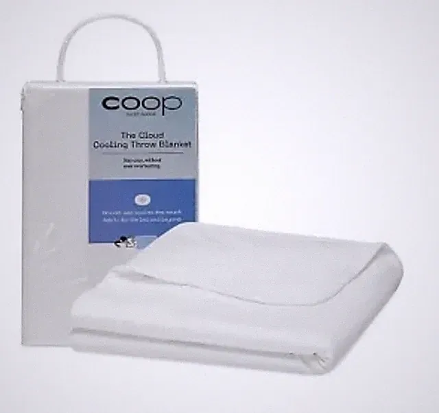 Coop Cloud Cooling Throw Blanket Size 50”x60” White Sleep Goods Silky Smooth