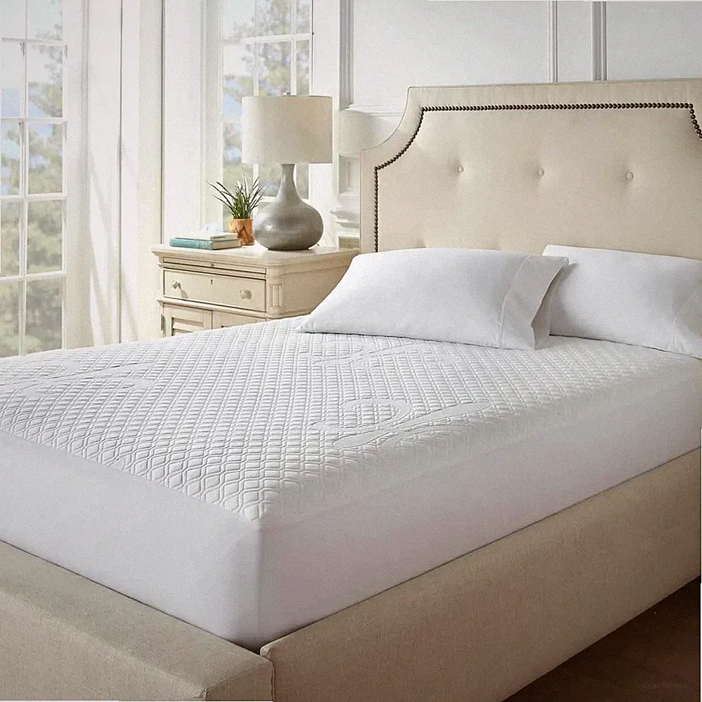 Down Alternative Waterproof Cooling Mattress Protector - Hypoallergenic (Queen)