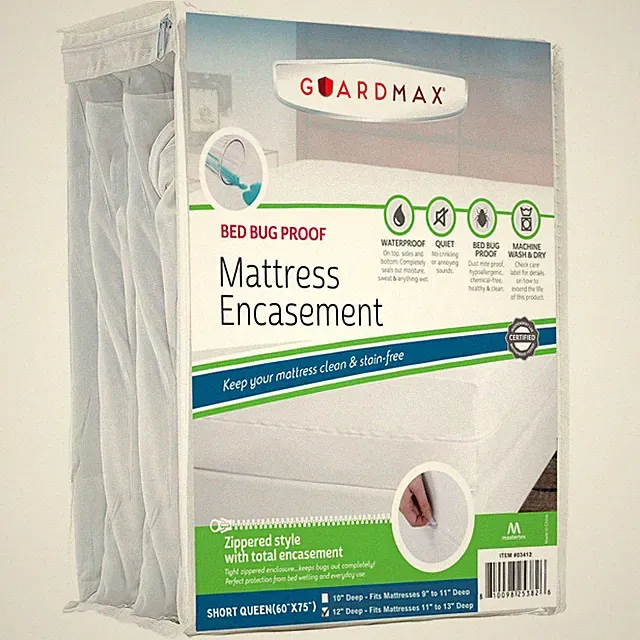 Guardmax RV Short Queen Mattress Protector Cover Zippered | 100% Waterproof