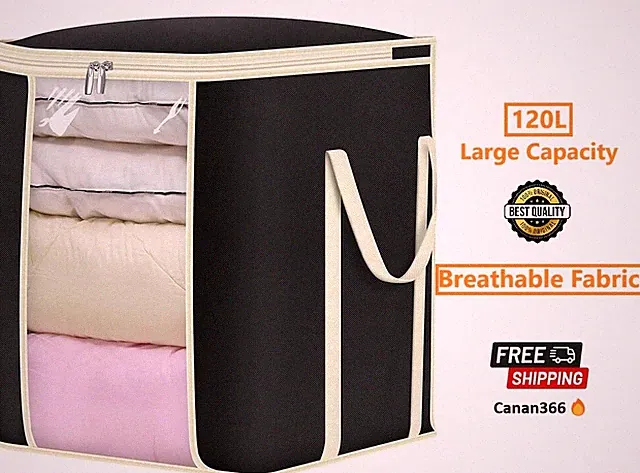 King Comforters Storage Bag 120L for Blankets Clothes Sweaters Beddings Organize
