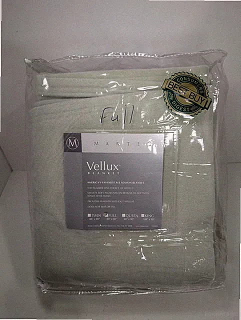 Martex Vellux Blanket Full 80x90 Modern Living Nylon Soft Plush Brand New