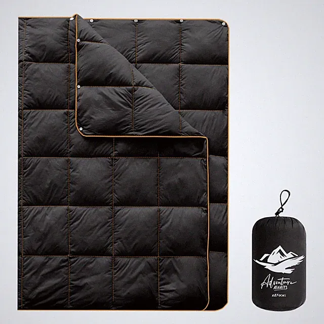 Mini Camping Blanket,Lightweight Puffy Blanket Packable Throw Blanket Waterpr...