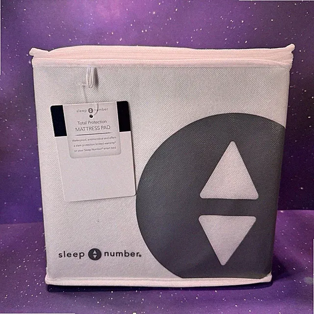 New SLEEP NUMBER Total Protection Mattress Pad - White - Twin XL - Open Box