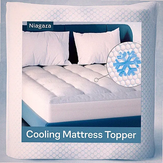 Niagara Cooling Full Mattress Topper - Pillow Top Mattress Cover Quilted Fitt...