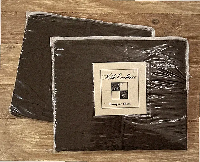 Noble Excellence Kerrigan Collection Dark Green Set of 2 Euro Pillow Shams