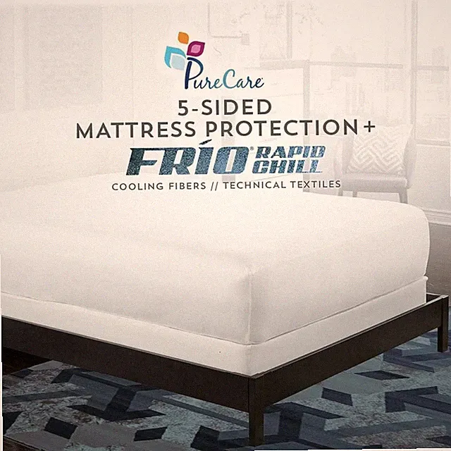 Purecare Mattress Protector Twin-XL Cooling Antimicrobial FRIOMP38 College dorm