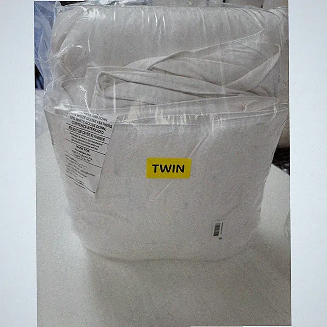 UNIKOME Puredow Light Weight White Goose Down Feather Fiber Twin Comforter White